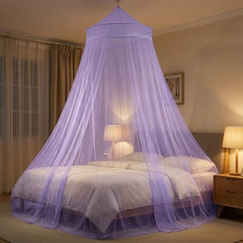HATFRYF Mosquito Net, Mosquito Net For Bed, Dome Single Door Bed Canopy, Double Mosquito Proof, for Home, Dorm, Outdoor, Travel, Camping