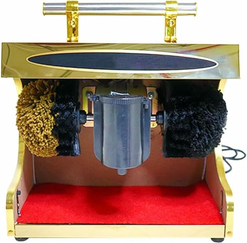 Máquina pulidora eléctrica de zapatos, automática con cepillos suaves y duros, fácil de limpiar para uso doméstico y comercial