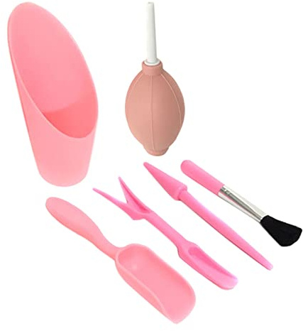 Fzaqwen Mini Giardinaggio Kit Strumenti Variegati Attrezzi Set Trapianto Pennello Paletta Cucchiaio Soffiatore Punch Riutilizzabile Comodo Adatto per Manutenz, Rosa
