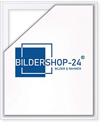 Bildershop-24 Schattenfugenrahmen Lemgo für Keilrahmenbilder und Leinwände 100x100cm Weiß Matt