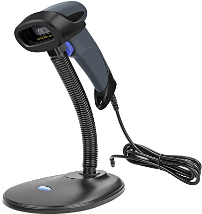 NETUM 2D Streckkodsläsare med Stativ, USB 2.0 Kabel, QR-kodimager, Automatisk Handscanner med USB-kabel för Laptop, Dator, Kassa, POS – M5S