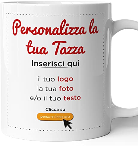 AL PRODUCTION Tazza Mug Personalizzata con Foto, Testo, Logo, Immagine - Ideale per la tua colazione