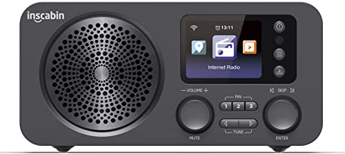 Inscabin D7 Internet DAB/DAB+ Radio digital, radio de Internet/radio digital con Spotify Connect y Bluetooth (negro)
