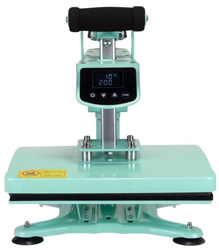 SEMPLIX Prensa rotativa, máquina de planchar, prensa de transferencia térmica, superficie de calentamiento: 23,5 x 30 cm
