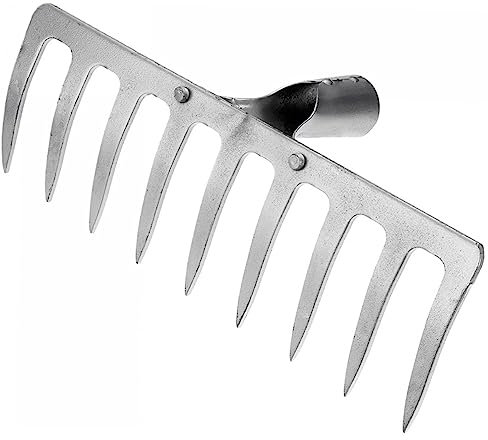 SUPVOX Rastrillo De Tierra Agrícola Dientes Rastrillo De Jardín De Alta Resistencia para Aflojar La Tierra Herramienta De Jardinería para Césped y Cultivos
