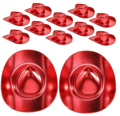 Gadpiparty 12pezzi Cappello Cowboy Bambina Mini in Plastica Cappelli Da Per Feste e Progetti Da Te Per Decorazioni in Western e Giochi Creativi