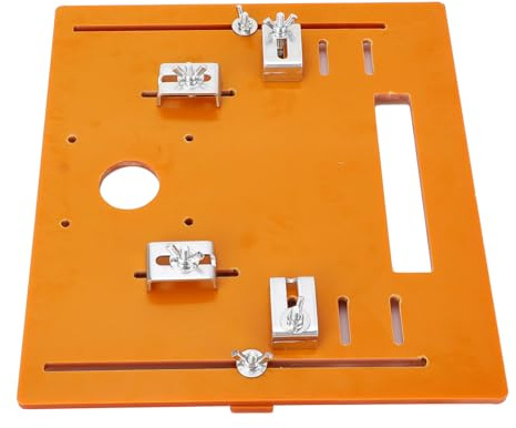 Aumotop Piastra Combinata per Piastra Base Taglierina Manuale con Taglio Obliquo per Inserto la Lavorazione del Legno Inferiore Circolare con Motore da 4 Pollici Installazione Semplice