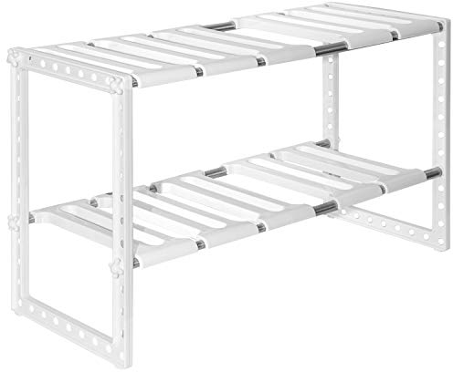 eyepower - Mensola da incasso telescopica, 39-67 cm, colore: Bianco