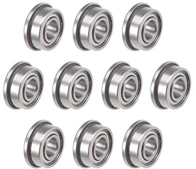 Sourcing Map F683ZZ Flansch-Kugellager 3 x 7 x 3 mm, geschirmtes Chrom-Stahllager 10 Stück