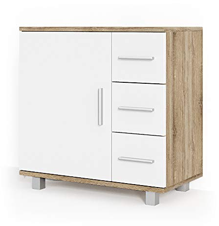 Vicco mobile sottolavabo per bagno Ilias, Sonoma/Bianco, 60 x 60.8 cm