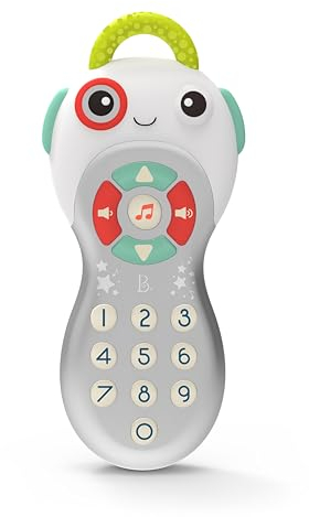B. toys by Battat toys Lernspielzeug Fernbedienung mit Licht, Musik und Beißring – Sensorik Spielzeug Baby mit Zahlen Lernen auf Englisch ab 6 Monate, BX1788Z, Mehrfarbig