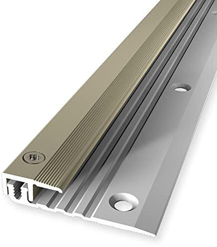 PROVISTON | Profilé de finition sol vinyle | Largeur 17 mm | Épaisseur revêtement 4-9,5 mm | Longueur 900 mm | Profil d'arrêt | Profilé de rattrapage | Barre de seuil | Couleur sablé | 1 pièce