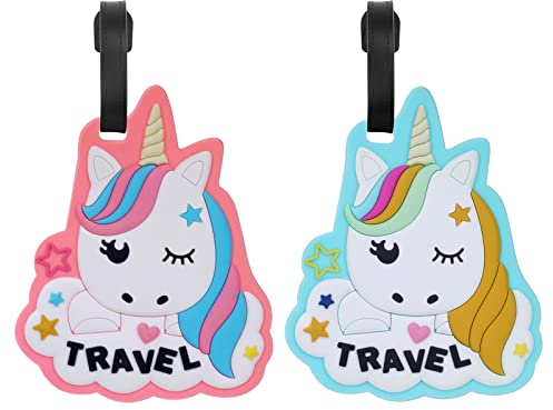 Vicloon Etiquetas para Equipaje, 2pcs Etiqueta para Equipaje de Viaje, Etiquetas de Identificación de Equipaje, Identificador Maleta y Bolsas, Etiquetas de Equipaje para Maletas