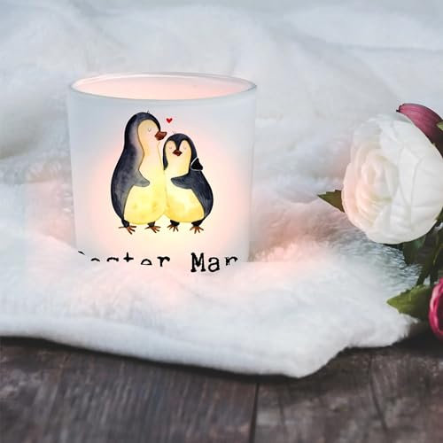 Mr. & Mrs. Panda Windlicht Mann - Geschenk, Windlicht Dekorieren, Geschenktipp, Kerzenlicht, Ehepartner, Traummann, Kerzenglas, Windlicht