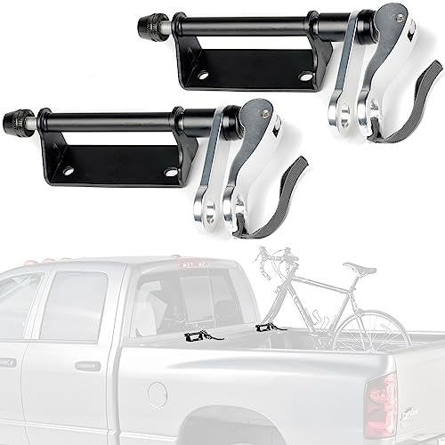 Delta Cycle Fahrradträger für LKW-Bett, abschließbare Fahrradgabelhalterung, hält 9 x 100 mm Spieß, Straßen-, MTB- und Hybrid-Fahrräder, abschließbare Schnellspanner-Halterung für LKW-Bett