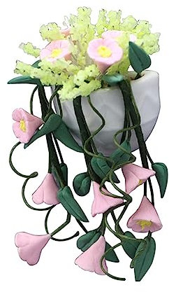 Toyvian Miniature Hanging Plant for Dollhouse Fake Green Plants Mini Furniture Accessories for Scale Dollhouse Scene Decor