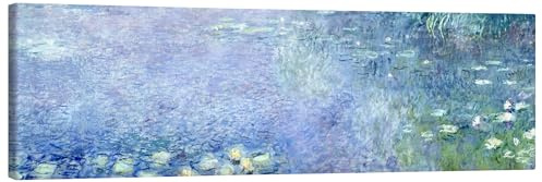 Posterlounge Seerosenbild 2 Leinwandbild | 90 x 30 cm von Claude Monet Blau Wandbilder Wanddeko