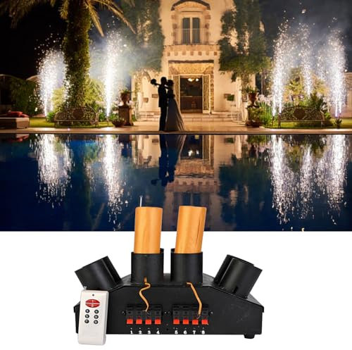 Macchina del Fuoco con Supporto Base a 8 canali per fuochi d'artificio a Fontana Fredda con Telecomando Senza Fili per Feste di Matrimonio