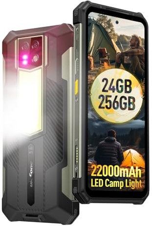Ulefone Armor 24 Rugged Smartphone Android 14, 22000mAh, 24GB+256GB/2TB, 64MP+64MP Night Vision, 6.78 Corning Gorilla Glass, 120Hz, 3-Card Slot, 4G Mobile Phones SIM Free Unlocked, NFC