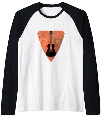 Vintage Gitarren-Auswahl-Gitarrist Musik Liebe Geschenk Raglan