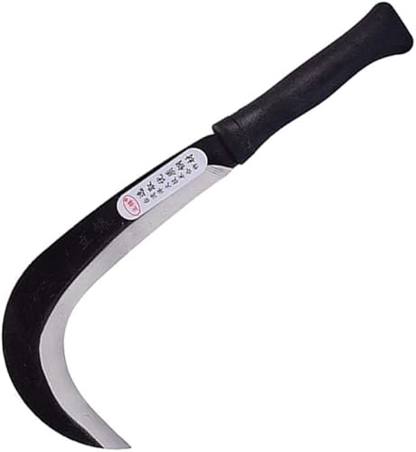 Clearing Falciole,Falce Erba Acciaio,Giardinaggio Giapponese Lama In Acciaio Al Manganese Falce, Multiuso Giardino Erbaccia Erba Falce e Professionale Agricoltura Sicurezza Falce (C)