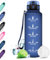 KollyKolla Botella Agua Deporte 1.5 litros, Botella de Agua Gimnasio, Prueba de Fugas, sin BPA, Botella con Marcador de Tiempo de Motivación, Cantimplora para Adulto, Gimnasio, Escuela, Oficina