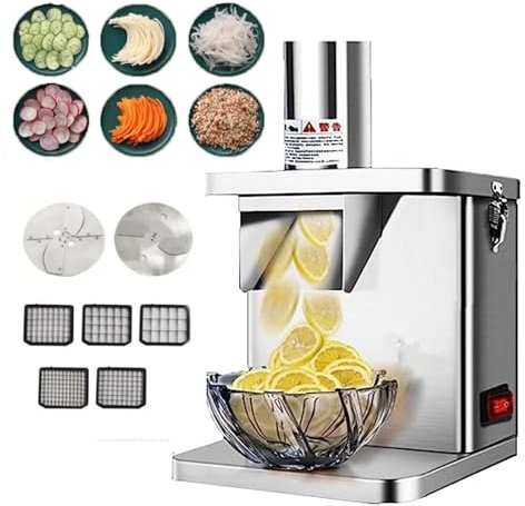 Ostreemaner Tagliaverdure Elettrico 3 in 1, Taglia Frutta E Verdura, Porta di Alimentazione Diametro 7x6 Cm, Taglia Verdure Elettrico 250 W, per Sminuzzare/Sminuzzare/Affettare