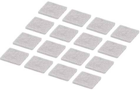 sourcing map 48pcs Felt Furniture Pads, 1 Inch Square Small Felt Chair Leg Floor Protectors Prevent Scratches for Furniture Hard Floor, Light Beige