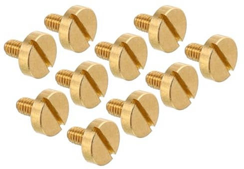 PATIKIL M4x10mm Knurled Thumb Screws, 20 Pack Flat Tip Brass Bolts Grip Knobs Fasteners with Straight Shoulders for Lighting Furniture Electronic Mechanical