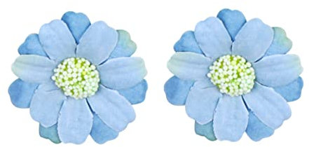 Cabilock 50 Pcs Crisantemo Falso Flores De Margarita Artificial Cabeza De Flor Artesanal Crisantemo Bricolaje es Falsas Falsa Bricolaje De De Simulación Mini Blue