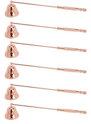 Kerzenlöscher-Set mit Ergonomischem Griff, für Zuhause, 6-teilig, Roségold, Glockenform, Zum Sicheren Löschen von Kerzen