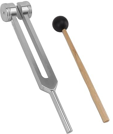 Stimmgabeln, 128 Hz Stimmgabel, mit Reflexhammer, Stimmgabelaktivator aus Aluminiumlegierung, Stimmgabelset, für Yoga Meditation