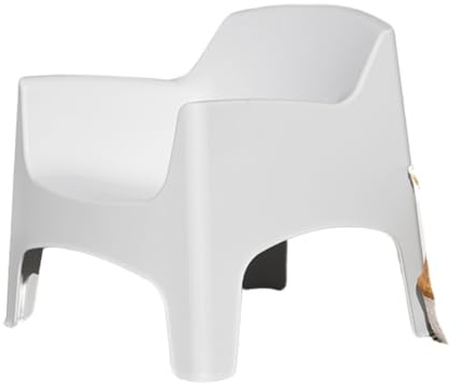 Tomaino - Outdoor Sessel Ibiza XL aus Kunststoff - Gartenstuhl stapelbar - 79 x 74 x 70 H cm - Weiß