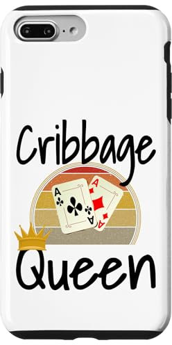 Coque pour iPhone 7 Plus/8 Plus Jeu de cartes amusant Cribbage Queen gagnant pour maman, mère, grand-mère