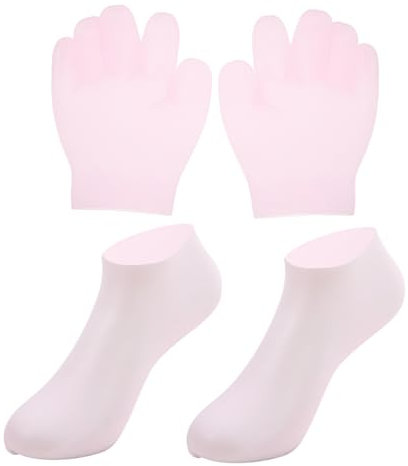 Holibanna 2 Paar Feuchtigkeitsspendende Socken Und Handschuhe Gel-spa-socken Hautpflege Effektiv Zur Reparatur Trockener Hände Und Füße