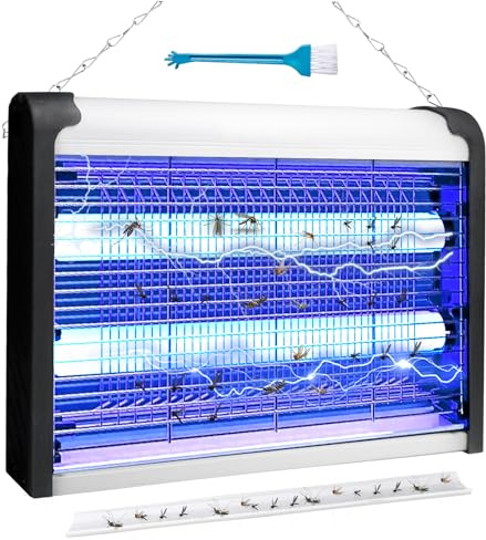 BORDEAG Lampara Antimosquitos, Mata Mosquitos Electrico 6W, Lámpara Antimosquitos Electrico para Jardines Interiores