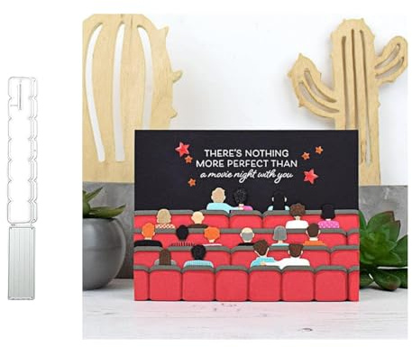 Kino Theater Stanzschablone, Metall Stanzformen Set für Kartenherstellung | Stanzbögen, Die Cuts für DIY Scrapbooking, Fotoalbum, Journale Prägungen,Karten Dekorative