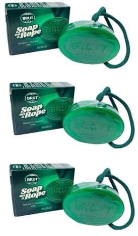 3 X 150g | Soap on a Rope | Men's Bar Soap with Bold Scent | Hanging Rope for Shower & Travel | Long-Lasting with Fresh Masculine Scent |