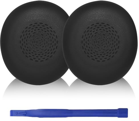 Aiivioll Ersättningskuddar för Jabra Evolve2 75 PC-öronkuddar är lämpliga för Evolve2 75 Bluetooth-trådlösa hörlurar, ersättningsöronkuddarna är gjorda av proteinläder (svart)