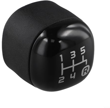 Micpointik Pomo de equipo negro para Fiat Panda de 2012, fácil montaje