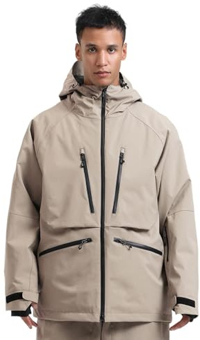 GSOU SNOW Hombre Mujer Chaqueta Esquí Baggy Cortavientos Aislada Capucha