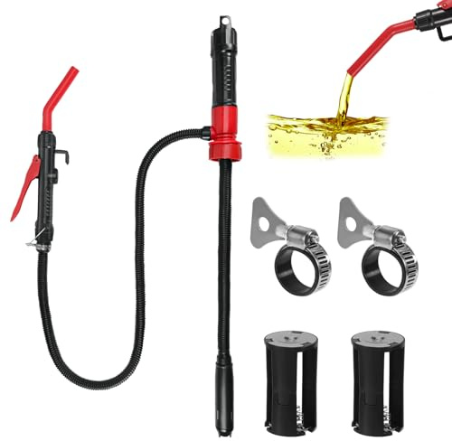 Pompa elettrica per trasferimento, pompa elettrica per benzina, sifone portatile automatico, pompa per trasferimento di carburante, pompa per trasferimento di liquidi alimentata a batteria Gas 2,4 GPM