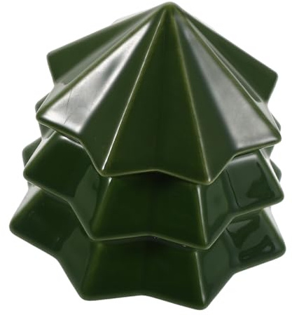VALICLUD Contenitori in Ceramica Forma Di Albero Di Natale Barattoli Ermetici Per Alimenti Contenitori Per Tè Organizer Natalizio Per Decorazioni Da Bancone