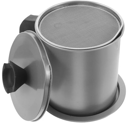 ARTIBETTER Contenitore per Grasso di Pancetta in Acciaio Inox 14L con Filtro e Coperchio Ermetico Brocca Separatore di Grassi per Cucina Domestica Raccoglitore Olio Filtrato per Uso