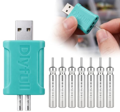 Mineup 7 Pezzi CR425 - Batteria da Pesca a LED, Batteria da Pesca con Caricatore USB, Batteria Ricaricabile CR425 Pin per Campane di Allarme e Posa, Accessori da Pesca per Pesca Notturna Fiume Lago