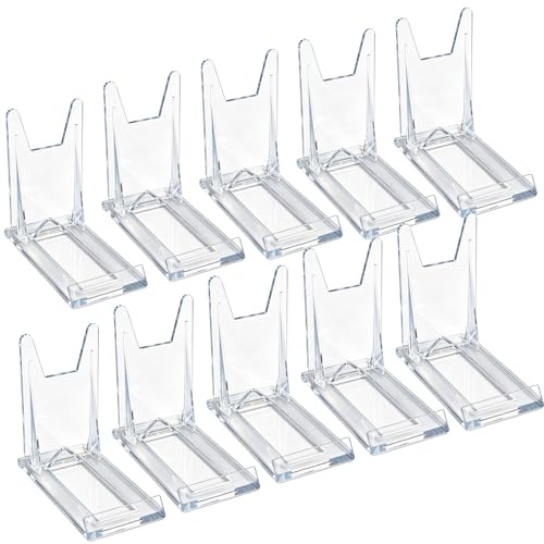 Aoyfuwell 10Pcs Clear Acrylic Plate Stands