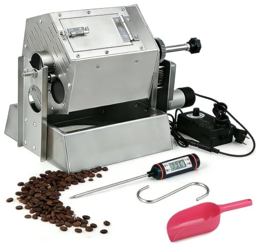 Tostatrice per Caffè 800g, Macchina Professionale con Termometro