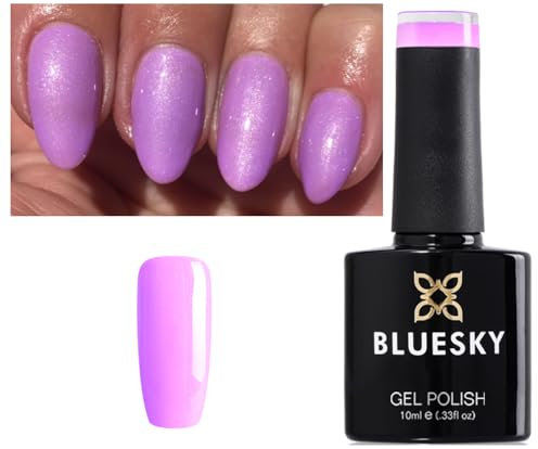 Bluesky Nail Gel Polish Lilac Shimmer Beckoning Begonia Garden Muse Delicate Pinky Lavender Shimmer 80597 UV LED Soak Off 10ml