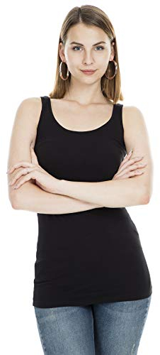 VERO MODA dam Topp Vmmaxi My Soft Long Tank Top Noos, Svart, XXL