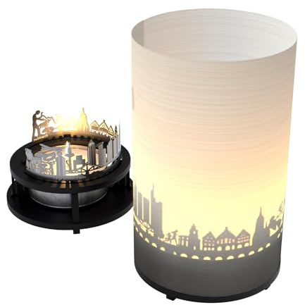 Frankfurt Premium Geschenkbox - Skyline Motivkerze für echte Frankfurt Fans | Souvenir mit faszinierendem Schattenspiel | Perfekte Dekoration für Wohnzimmer & Büro